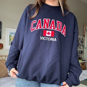 Navy Blue Canada Crewneck Sweatshirt